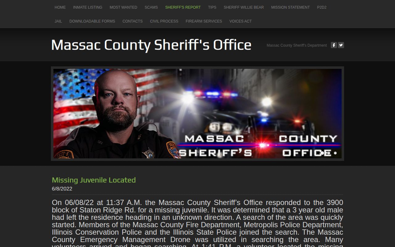 Massac County Sheriff report archive page